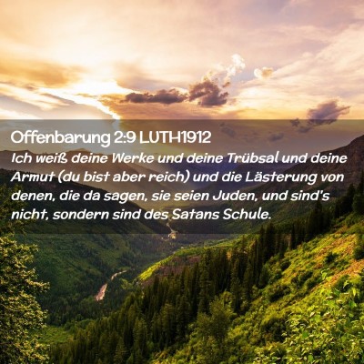 Picture 02 - Offenbarung 2:9 LUTH1912 - Ich weiß deine Werke und deine Trübsal und - Bible Verse Picture