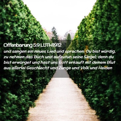 Picture 02 - Offenbarung 5:9 LUTH1912 - und sangen ein neues Lied und sprachen: Du bist - Bible Verse Picture