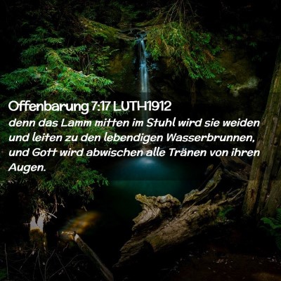 Picture 02 - Offenbarung 7:17 LUTH1912 - denn das Lamm mitten im Stuhl wird sie weiden und - Bible Verse Picture
