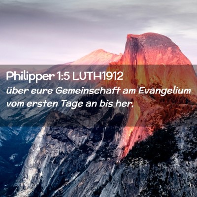 Picture 02 - Philipper 1:5 LUTH1912 - über eure Gemeinschaft am Evangelium vom ersten - Bible Verse Picture