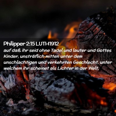 Picture 02 - Philipper 2:15 LUTH1912 - auf daß ihr seid ohne Tadel und lauter und - Bible Verse Picture