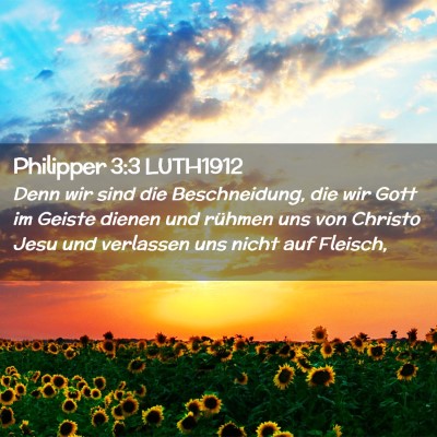 Picture 02 - Philipper 3:3 LUTH1912 - Denn wir sind die Beschneidung, die wir Gott im - Bible Verse Picture