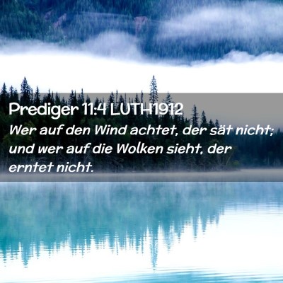 Picture 02 - Prediger 11:4 LUTH1912 - Wer auf den Wind achtet, der sät nicht; und wer - Bible Verse Picture