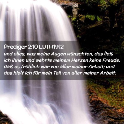 Picture 02 - Prediger 2:10 LUTH1912 - und alles, was meine Augen wünschten, das ließ - Bible Verse Picture