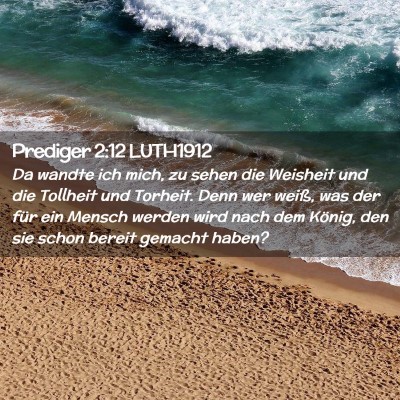 Picture 02 - Prediger 2:12 LUTH1912 - Da wandte ich mich, zu sehen die Weisheit und die - Bible Verse Picture