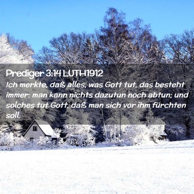 Picture 02 - Prediger 3:14 LUTH1912 - Ich merkte, daß alles, was Gott tut, das besteht - Bible Verse Picture