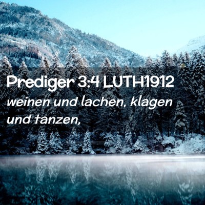 Picture 02 - Prediger 3:4 LUTH1912 - weinen und lachen, klagen und - Bible Verse Picture
