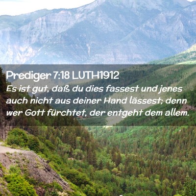 Picture 02 - Prediger 7:18 LUTH1912 - Es ist gut, daß du dies fassest und jenes auch - Bible Verse Picture