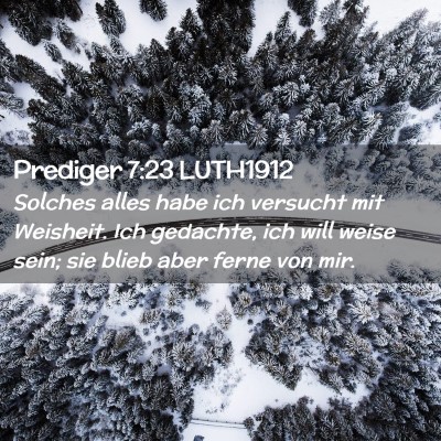 Picture 02 - Prediger 7:23 LUTH1912 - Solches alles habe ich versucht mit Weisheit. Ich - Bible Verse Picture