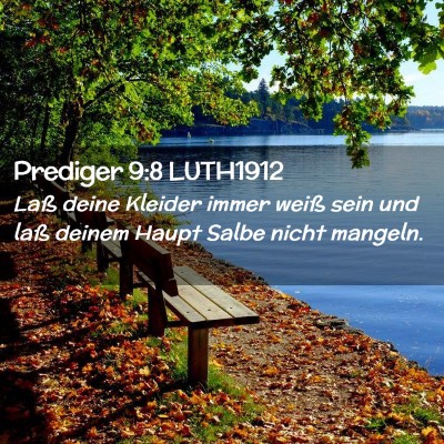 Picture 02 - Prediger 9:8 LUTH1912 - Laß deine Kleider immer weiß sein und laß - Bible Verse Picture