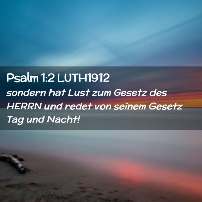 Picture 02 - Psalm 1:2 LUTH1912 - sondern hat Lust zum Gesetz des HERRN und redet - Bible Verse Picture