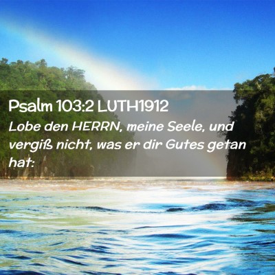 Picture 02 - Psalm 103:2 LUTH1912 - Lobe den HERRN, meine Seele, und vergiß nicht, - Bible Verse Picture