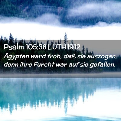 Picture 02 - Psalm 105:38 LUTH1912 - Ägypten ward froh, daß sie auszogen; denn ihre - Bible Verse Picture