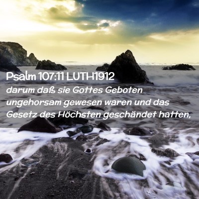 Picture 02 - Psalm 107:11 LUTH1912 - darum daß sie Gottes Geboten ungehorsam gewesen - Bible Verse Picture