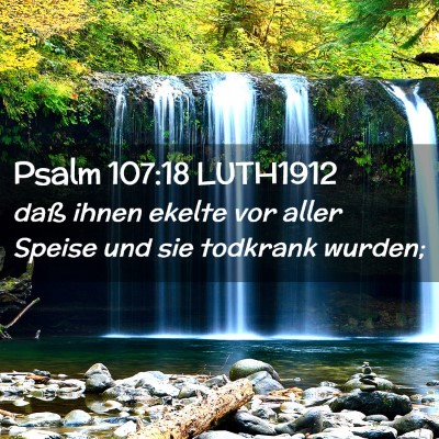 Picture 02 - Psalm 107:18 LUTH1912 - daß ihnen ekelte vor aller Speise und sie - Bible Verse Picture
