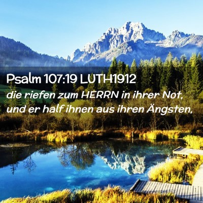 Picture 02 - Psalm 107:19 LUTH1912 - die riefen zum HERRN in ihrer Not, und er half - Bible Verse Picture