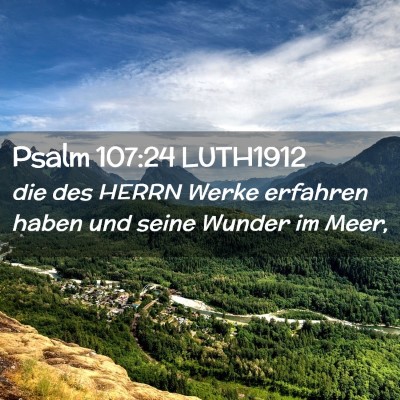 Picture 02 - Psalm 107:24 LUTH1912 - die des HERRN Werke erfahren haben und seine - Bible Verse Picture