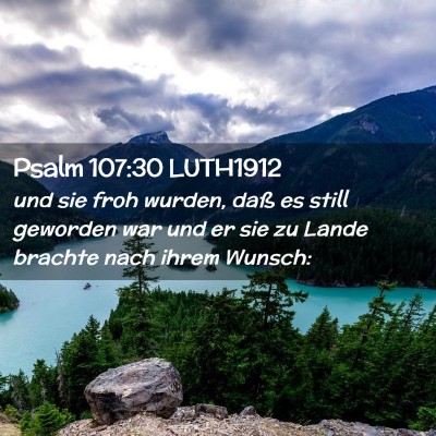 Picture 02 - Psalm 107:30 LUTH1912 - und sie froh wurden, daß es still geworden war - Bible Verse Picture