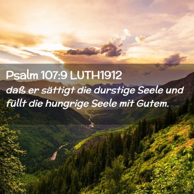 Picture 02 - Psalm 107:9 LUTH1912 - daß er sättigt die durstige Seele und füllt - Bible Verse Picture