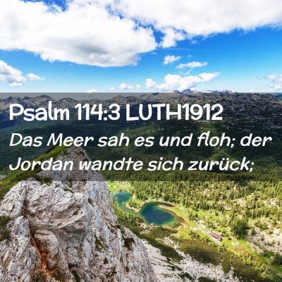 Picture 02 - Psalm 114:3 LUTH1912 - Das Meer sah es und floh; der Jordan wandte sich - Bible Verse Picture