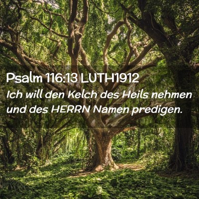 Picture 02 - Psalm 116:13 LUTH1912 - Ich will den Kelch des Heils nehmen und des HERRN - Bible Verse Picture