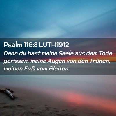 Picture 02 - Psalm 116:8 LUTH1912 - Denn du hast meine Seele aus dem Tode gerissen, - Bible Verse Picture