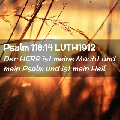 Picture 02 - Psalm 118:14 LUTH1912 - Der HERR ist meine Macht und mein Psalm und ist - Bible Verse Picture