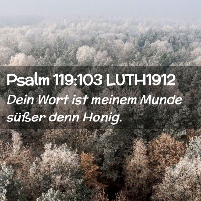 Picture 02 - Psalm 119:103 LUTH1912 - Dein Wort ist meinem Munde süßer denn - Bible Verse Picture