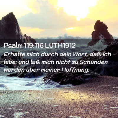 Picture 02 - Psalm 119:116 LUTH1912 - Erhalte mich durch dein Wort, daß ich lebe; und - Bible Verse Picture