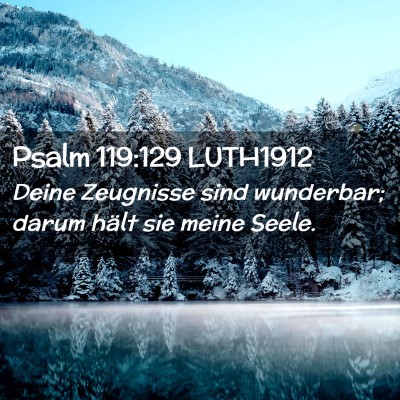 Picture 02 - Psalm 119:129 LUTH1912 - Deine Zeugnisse sind wunderbar; darum hält sie - Bible Verse Picture