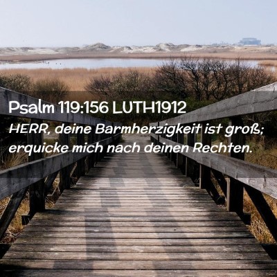 Picture 02 - Psalm 119:156 LUTH1912 - HERR, deine Barmherzigkeit ist groß; erquicke - Bible Verse Picture