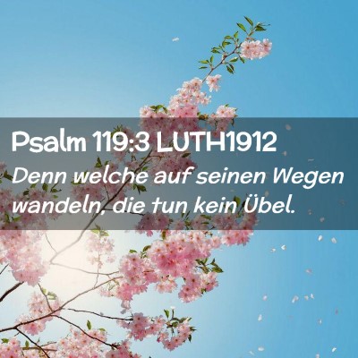 Picture 02 - Psalm 119:3 LUTH1912 - Denn welche auf seinen Wegen wandeln, die tun - Bible Verse Picture