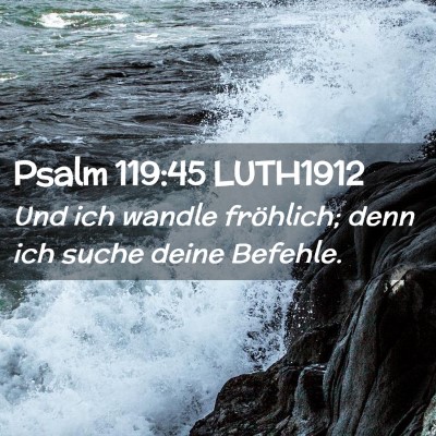 Picture 02 - Psalm 119:45 LUTH1912 - Und ich wandle fröhlich; denn ich suche deine - Bible Verse Picture