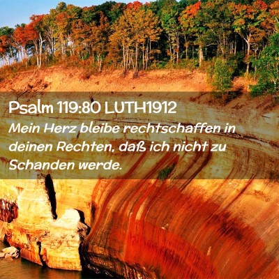 Picture 02 - Psalm 119:80 LUTH1912 - Mein Herz bleibe rechtschaffen in deinen Rechten, - Bible Verse Picture