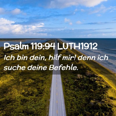 Picture 02 - Psalm 119:94 LUTH1912 - Ich bin dein, hilf mir! denn ich suche deine - Bible Verse Picture