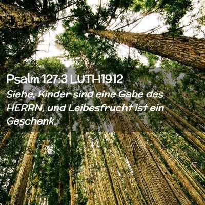 Picture 02 - Psalm 127:3 LUTH1912 - Siehe, Kinder sind eine Gabe des HERRN, und - Bible Verse Picture