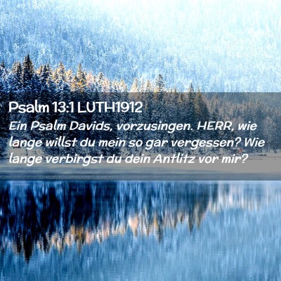 Picture 02 - Psalm 13:1 LUTH1912 - Ein Psalm Davids, vorzusingen. HERR, wie lange - Bible Verse Picture