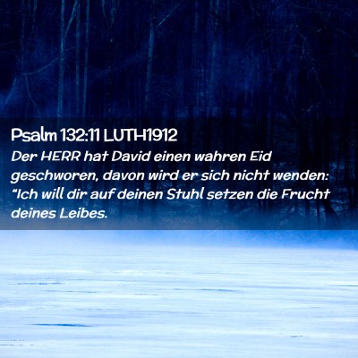 Picture 02 - Psalm 132:11 LUTH1912 - Der HERR hat David einen wahren Eid geschworen, - Bible Verse Picture