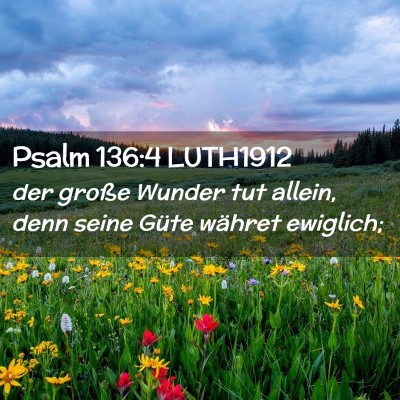 Picture 02 - Psalm 136:4 LUTH1912 - der große Wunder tut allein, denn seine Güte - Bible Verse Picture
