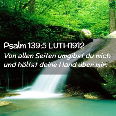 Picture 02 - Psalm 139:5 LUTH1912 - Von allen Seiten umgibst du mich und hältst - Bible Verse Picture