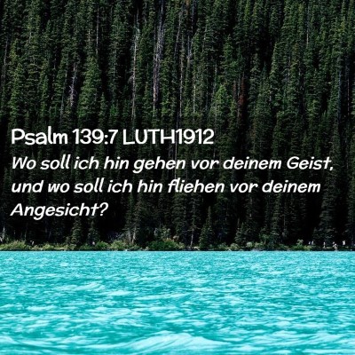 Picture 02 - Psalm 139:7 LUTH1912 - Wo soll ich hin gehen vor deinem Geist, und wo - Bible Verse Picture