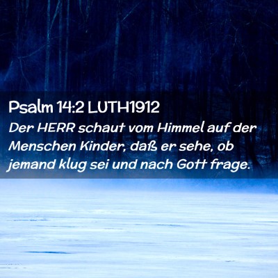 Picture 02 - Psalm 14:2 LUTH1912 - Der HERR schaut vom Himmel auf der Menschen - Bible Verse Picture