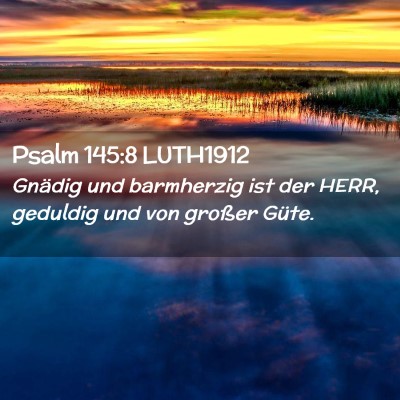 Picture 02 - Psalm 145:8 LUTH1912 - Gnädig und barmherzig ist der HERR, geduldig und - Bible Verse Picture
