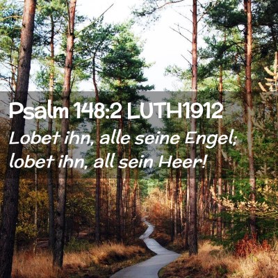 Picture 02 - Psalm 148:2 LUTH1912 - Lobet ihn, alle seine Engel; lobet ihn, all sein - Bible Verse Picture