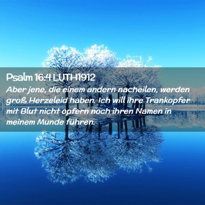 Picture 02 - Psalm 16:4 LUTH1912 - Aber jene, die einem andern nacheilen, werden - Bible Verse Picture