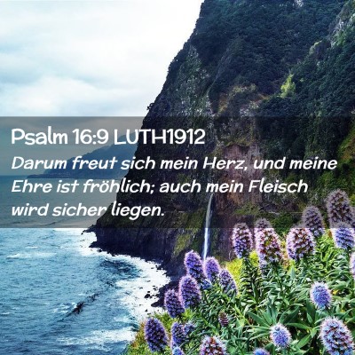 Picture 02 - Psalm 16:9 LUTH1912 - Darum freut sich mein Herz, und meine Ehre ist - Bible Verse Picture
