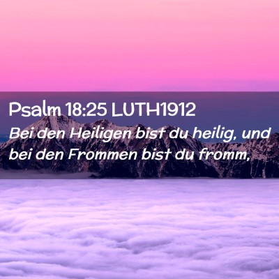 Picture 02 - Psalm 18:25 LUTH1912 - Bei den Heiligen bist du heilig, und bei den - Bible Verse Picture
