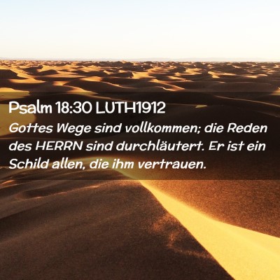 Picture 02 - Psalm 18:30 LUTH1912 - Gottes Wege sind vollkommen; die Reden des HERRN - Bible Verse Picture