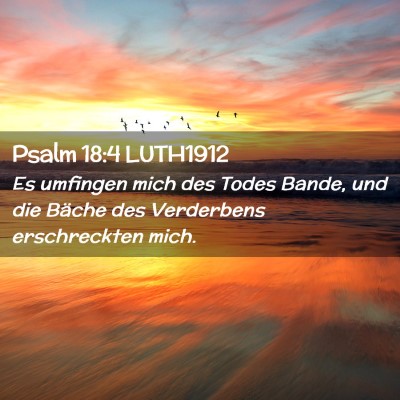 Picture 02 - Psalm 18:4 LUTH1912 - Es umfingen mich des Todes Bande, und die Bäche - Bible Verse Picture