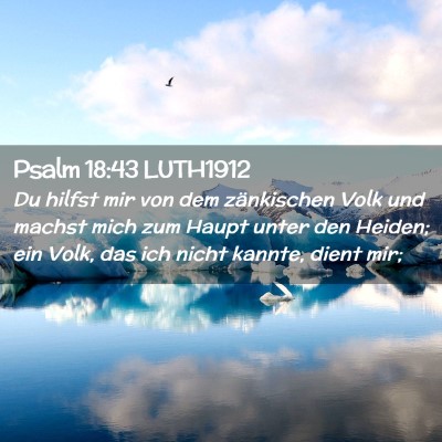 Picture 02 - Psalm 18:43 LUTH1912 - Du hilfst mir von dem zänkischen Volk und machst - Bible Verse Picture